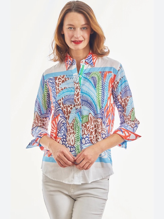 Tizzie Tops - Tizzie Lizzie 3/4 Sleeve Rome Shirt Cheetah Shirt Size Small